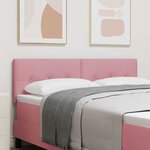 vidaXL Tête de lit Montage mural avec tête de lit Rose 160 cm Velours