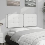 vidaXL Coussin de tête de lit Zadar blanc 137 cm similicuir