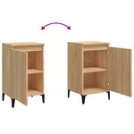 vidaXL Tables de chevet 2Pièces chêne sonoma 40x35x70cm bois d'ingénierie