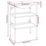 vidaXL Cadre de lavabo de salle de bain vasque à encastrer Noir Fer