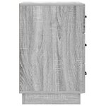 vidaXL Cabinet de chevet avec tiroir Sonoma gris 43 x 41 x 63 5 cm
