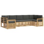 vidaXL Ensemble de canapés d'extérieur 6 pc Blanc et Anthracite