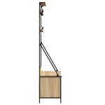 vidaXL Porte-vêtements et rangement des chaussures chêne sonoma