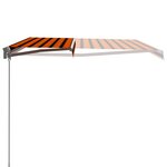 vidaXL Auvent manuel rétractable 400x300 cm Orange et marron