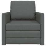 vidaXL Canapé-lit avec coussin Gris foncé 74 x 77 x 81 cm tissu