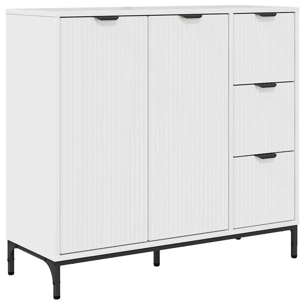 vidaXL Buffet Blanc brillant 89 5 x 33 x 82 cm Bois d'ingénierie