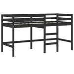 vidaXL Lit mezzanine enfants avec tunnel sans matelas bleu 90x190 cm