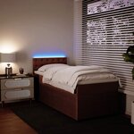vidaXL Sommier à lattes de lit avec matelas Rose 90x200 cm Velours