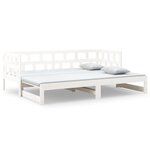 vidaXL Lit coulissant sans matelas blanc 2x(90x190) cm