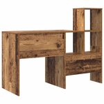 vidaXL Bureau Bois ancien 131 5 x 50 x 106 5 cm Bois d'ingénierie