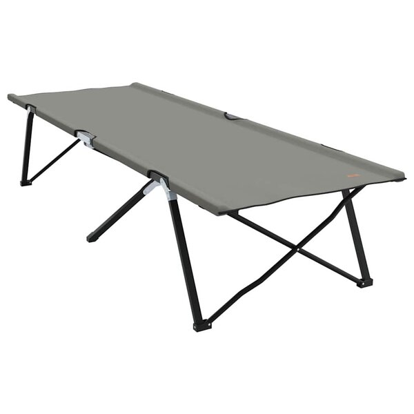 vidaXL Lit de camping pliant Gris 206 x 76 x 74 cm Tissu Oxford