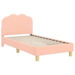 vidaXL Cadre de lit pour enfants avec tête de lit Rose 80 x 160 cm