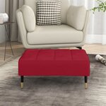 vidaXL Repose-pied Rouge bordeaux 78x56x32 cm Velours