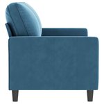 vidaXL Canapé à 2 places Bleu 140 cm Velours