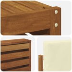 vidaXL Ensemble de canapés d'extérieur 6 pc Naturel et Crème