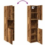 vidaXL Armoire de salle de bain suspendue vieux bois bois d'ingénierie