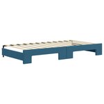 vidaXL Lit de jour avec lit gigogne et matelas bleu 100x200 cm velours