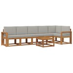 vidaXL Ensemble de canapés d'extérieur 7 pc Gris Naturel et Clair