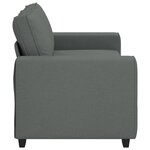 vidaXL Canapé à 2 places gris foncé 140 cm tissu