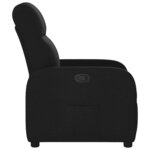 vidaXL Fauteuil inclinable Noir Tissu