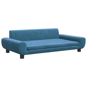 vidaXL Canapé pour enfants bleu 100x54x33 cm velours