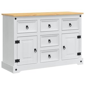 vidaXL Coffres de rangement Blanc 112 x 40 x 75 cm Pin massif