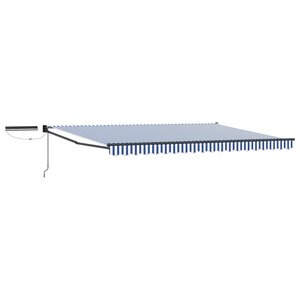 vidaXL Auvent rétractable électrique Bleu  Blanc  Anthracite 4 x 2 m