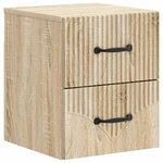 vidaXL Cabinet de chevet mural Chêne Sonoma 34 5 x 33 x 40 cm