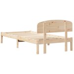 vidaXL Cadre de lit avec tête de lit 80x200 cm Pin massif