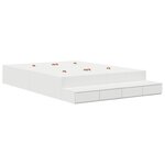 vidaXL Cadre de lit de rangement Blanc 150x200 cm