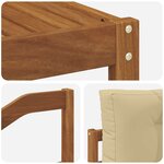vidaXL Ensemble de canapés d'extérieur 5 Pièces Naturel et Beige