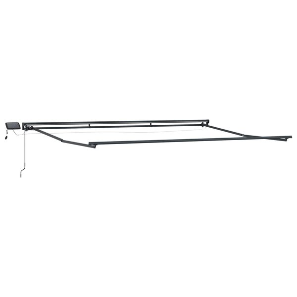 vidaXL Cadre de store manuel avec LEDs Anthracite 4 × 3 5 m Aluminium
