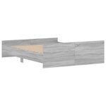 vidaXL Cadre de lit tête de lit et pied de lit sonoma gris 140x200 cm
