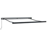 vidaXL Auvent Rétractable Gris clair 350 x 250 cm Tissu  Métal