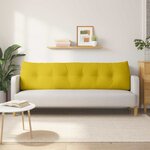 vidaXL Coussin de Dos Jaune 180 x 24 x 50 cm Velours