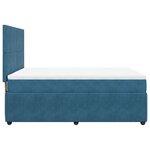 vidaXL Sommier à lattes de lit et matelas bleu 140x200 cm velours