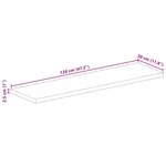 vidaXL Dessus de table 120x30x2 5cm rectangulaire bois massif récupéré