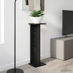 vidaXL Support de Plante Chêne noir 25 x 25 5 x 80 5 cm