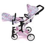 Bayer Chic 2000 690-53 - Poussette double pour poupées Linus Duo Flowers