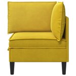 vidaXL Sofa avec rangement Jaune Velours