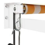 vidaXL Auvent rétractable automatique jaune et blanc 5x3 m