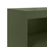 vidaXL Buffet haut vert olive 68 5x38 5x123 5 cm acier