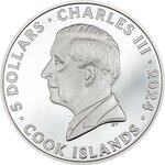 Pièce de monnaie en Argent 5 Dollars g 31.1 (1 oz) Millésime 2024 Iron Maiden KILLERS