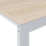 vidaXL Bureau d'ordinateur Blanc et chêne 110x60x73 cm Aggloméré