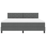 vidaXL Lit box spring avec matelas & LED gris foncé 180x200 cm tissu