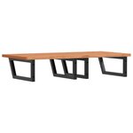 vidaXL Étagère de vasque murale acier et bois massif de hêtre