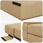 vidaXL Canapé-lit pliable Vert Gris 70 x 80 x 60 cm Tissu