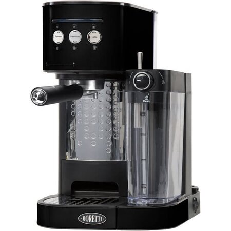 BORETTI B400 Machine a expresso 15 bars - Cappuccino et latté avec mousse de lait - Noir