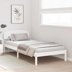 vidaXL Cadre de lit Blanc 90 x 190 cm Bois de pin massif