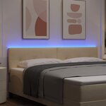 vidaXL Tête de lit LED avec des lumières à LED Crème 180 cm Polyester